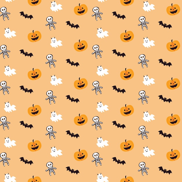 かわいいハロウィーンの背景イラスト