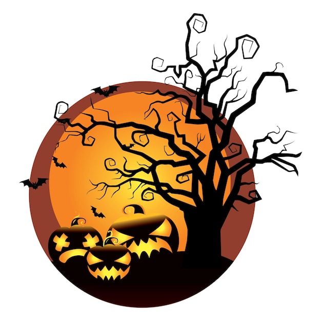 Cute Halloween Background Illustration