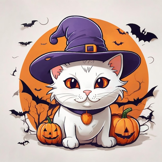 Cute halloween cat