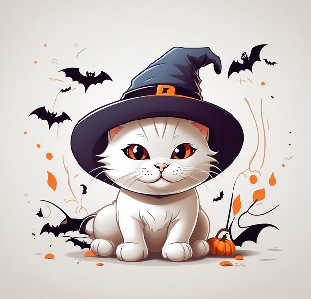 かわいいハロウィーンの猫