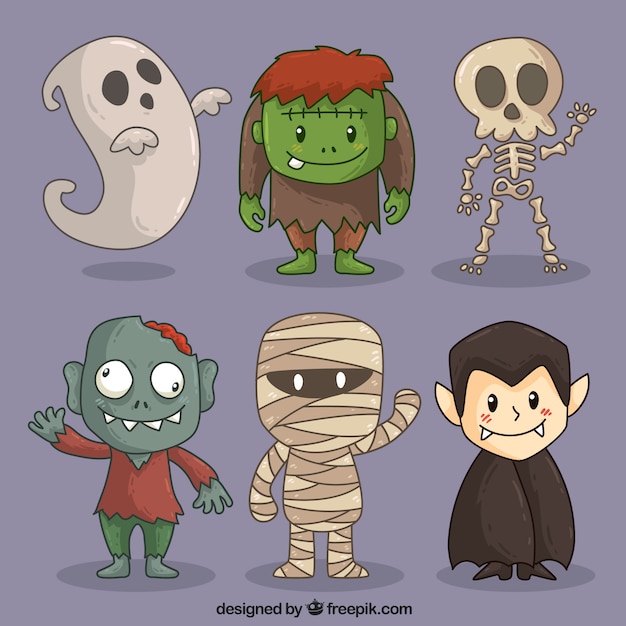 Cute halloween characters