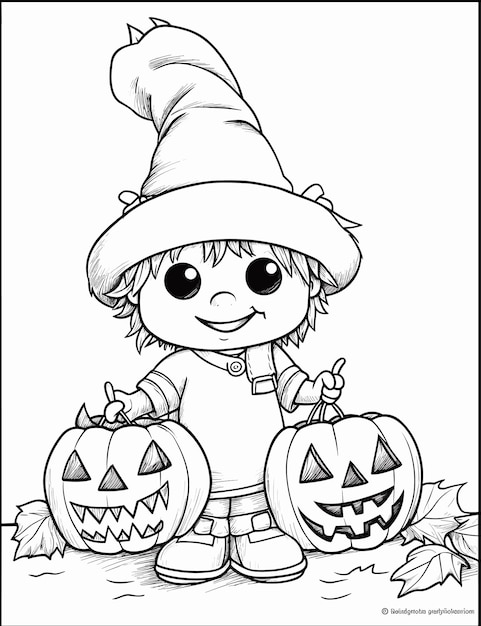 Premium Vector | Cute halloween coloring page for kids animals cartoon ...