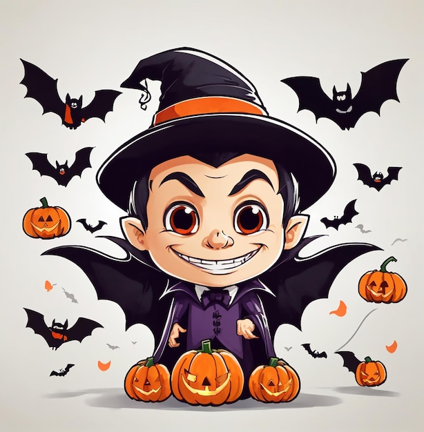 Cute halloween dracula