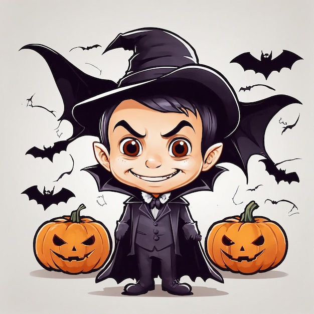 Cute halloween dracula