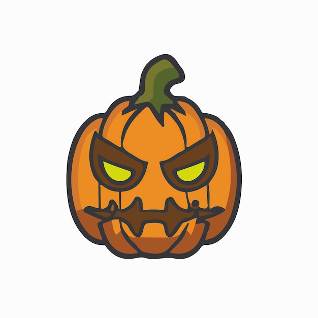 かわいいハロウィーンの邪悪なカボチャのイラスト ハロウィーンのカボチャ