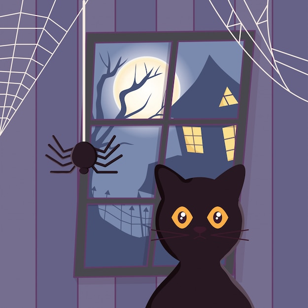 Vector cute halloween illustration