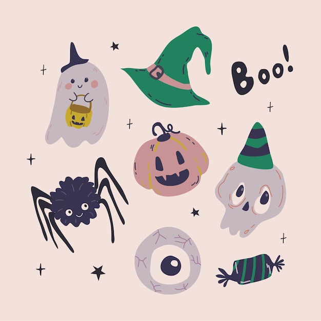 Cute halloween illustrations