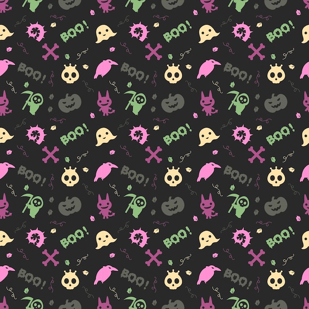 Cute halloween pattern background