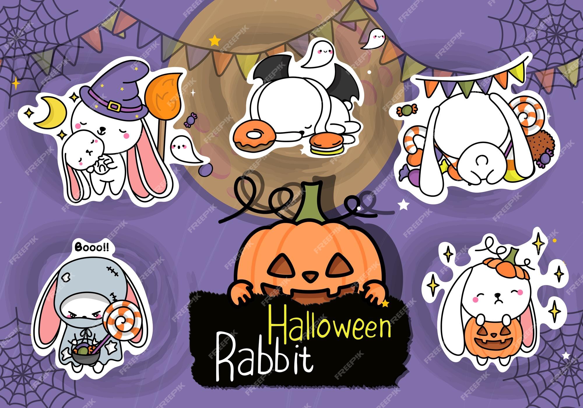 Каваи Наклейки Набор, Sets Stickers Rabbit