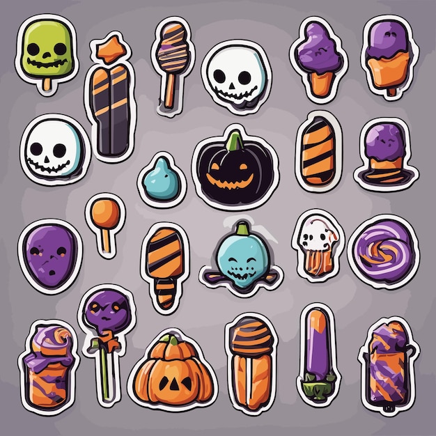 Cute halloween stickers