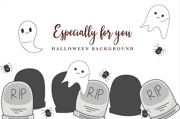 cute halloween template background