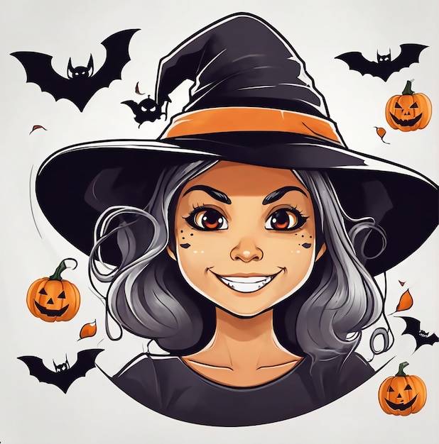 Cute halloween witch