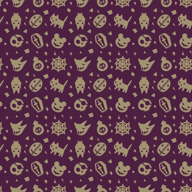 Vector cute hallowen pattern background
