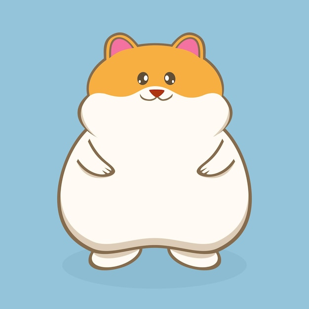 Cute hamster cartoon smile