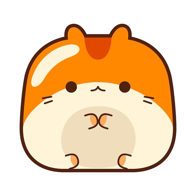 Cute Hamster in Cartoon Style