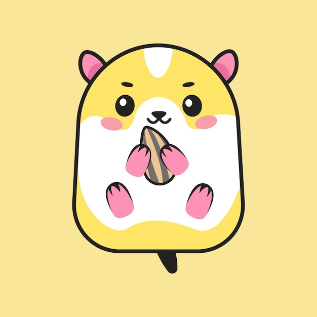 Vector cute hamster in flat style