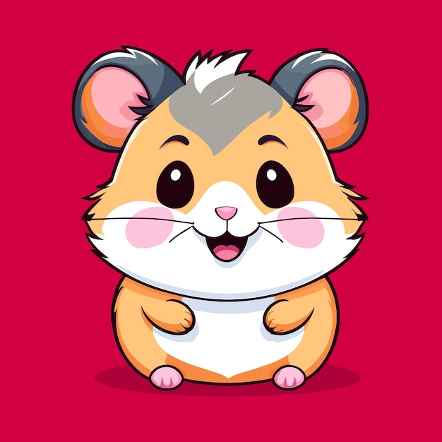 Vector cute hamster vector art design