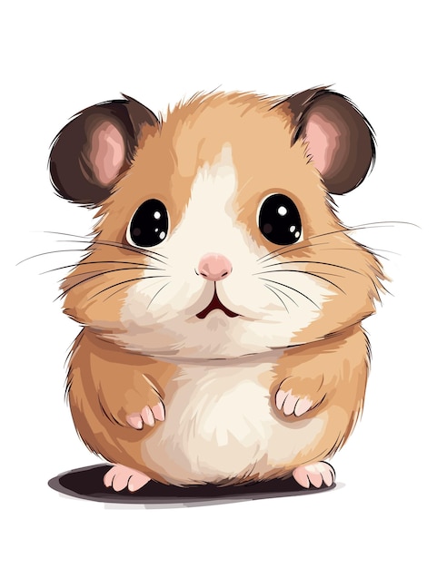 Vector cute hamster vector art