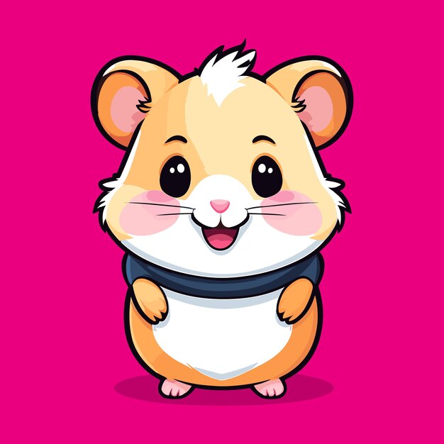cute hamster vector character design