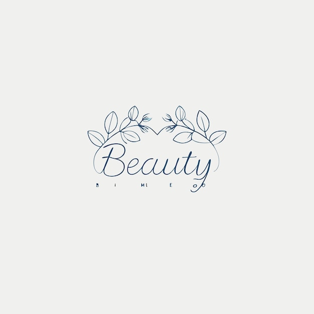 cute hand drawn flower beauty minimalist logo