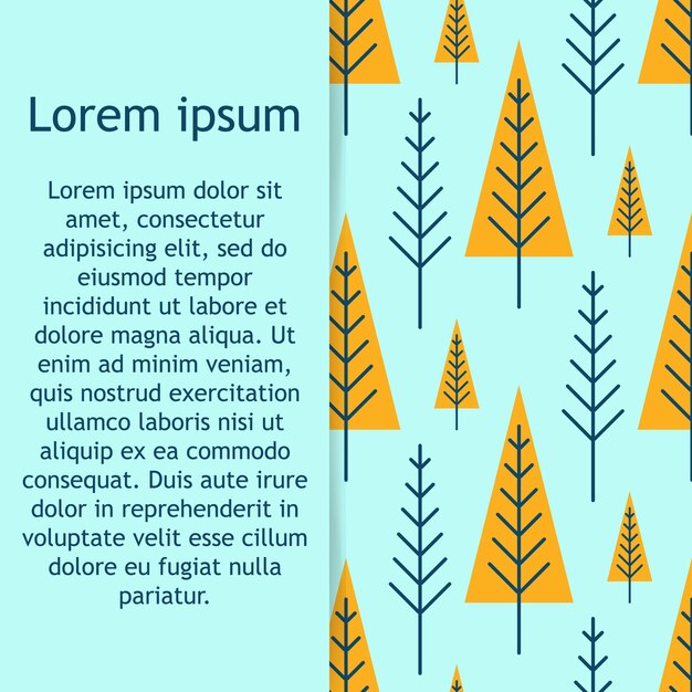 벡터 스칸디나비아 스타일의 나무와 귀여운 손으로 그린 보육원 원활한 패턴