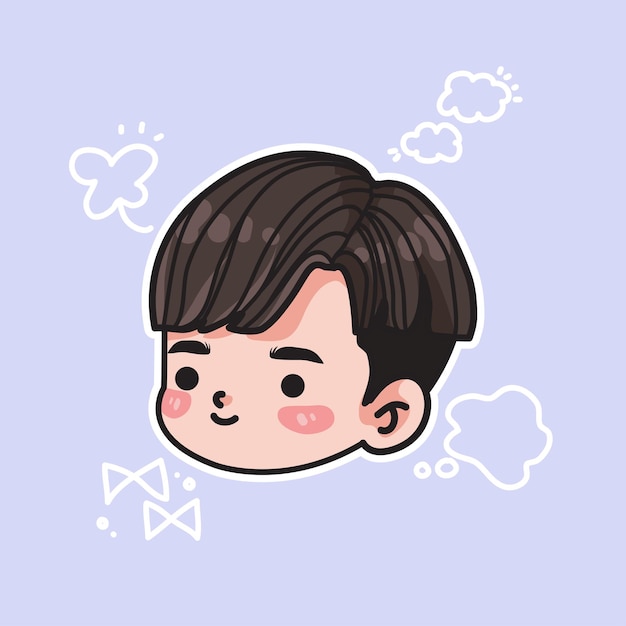 Vector cute handsome boy vector illustration