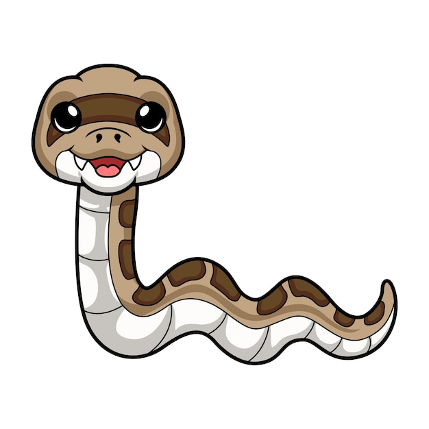 Cute happy gopher snake cartoon