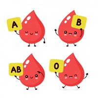 Cute happy healthy smiling blood drop character.