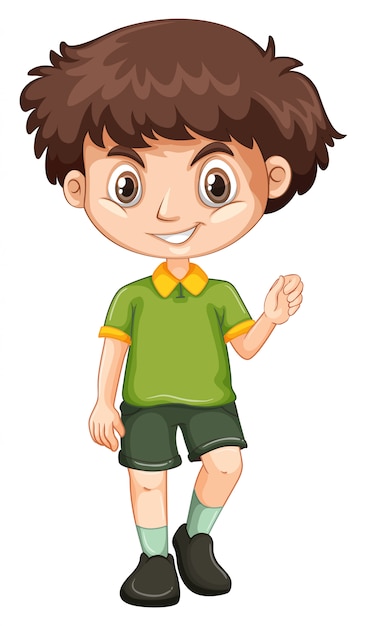 Vector cute happy smiling child isolated