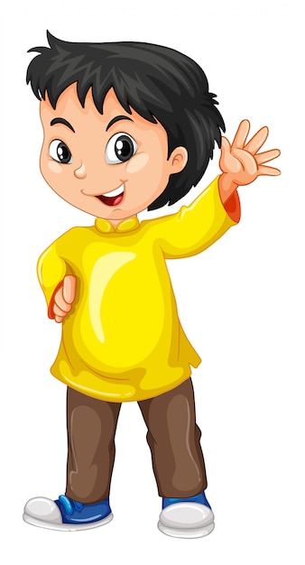 Vector cute happy smiling child isolated