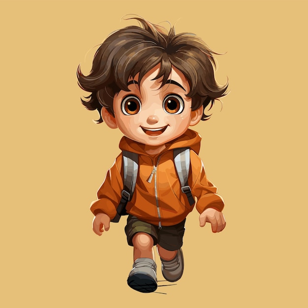 Cute happy smiling child vector