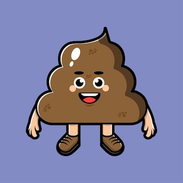 Premium Vector | Cute happy smiling poop character