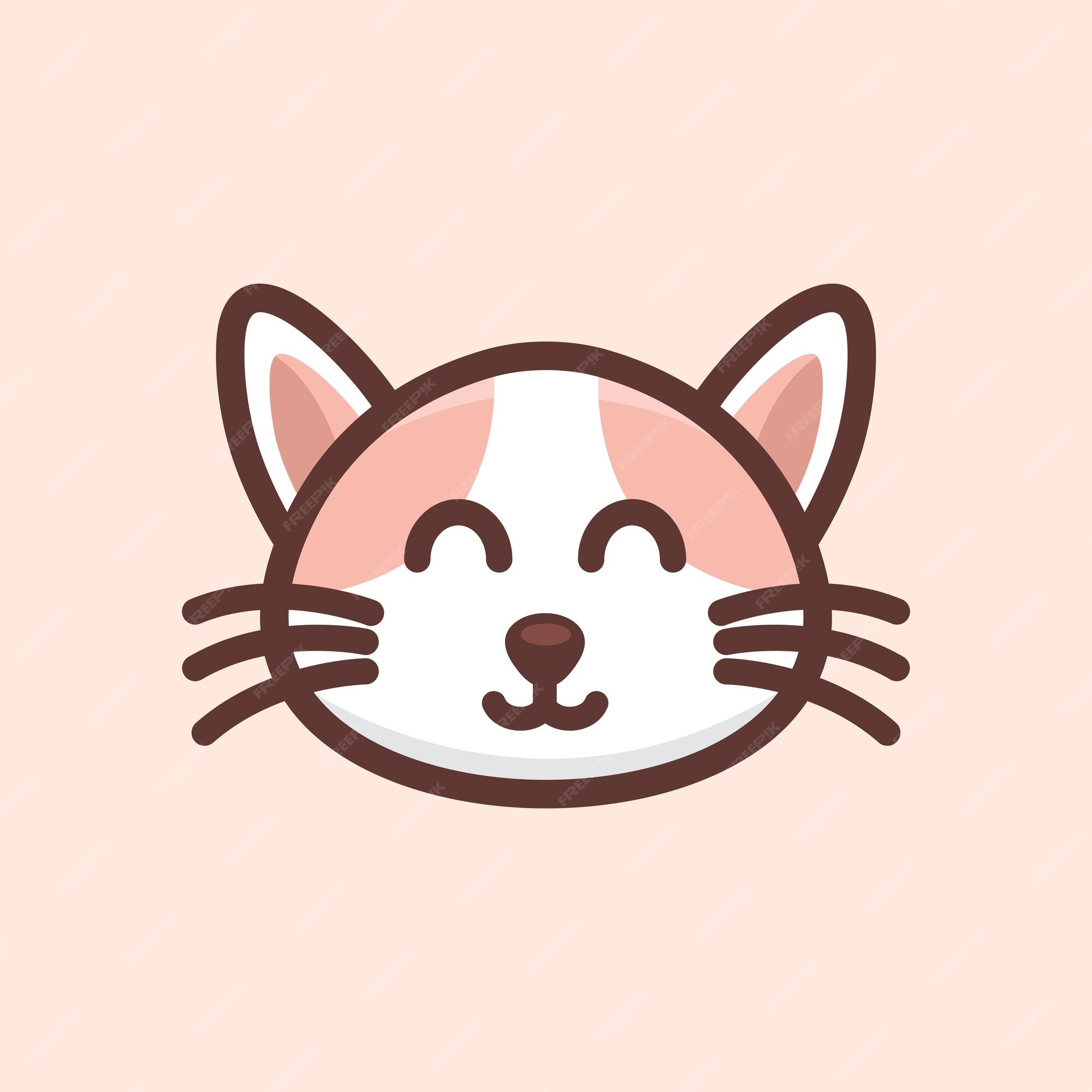 cute cat head cartoon logo cat head Good for cat care related products  2581829 Vector Art at Vecteezy