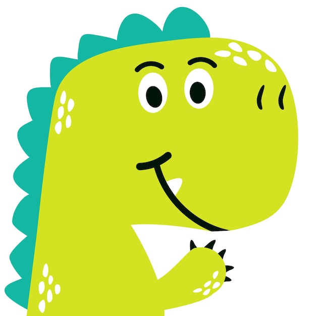 Cute Head dinosaur tyrannosaurus design cartoon