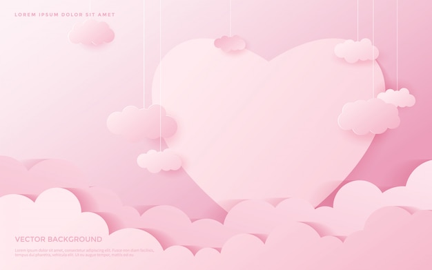 Cute heart pattern background. 