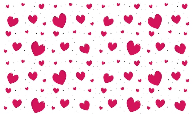 Vector cute heart pattern background