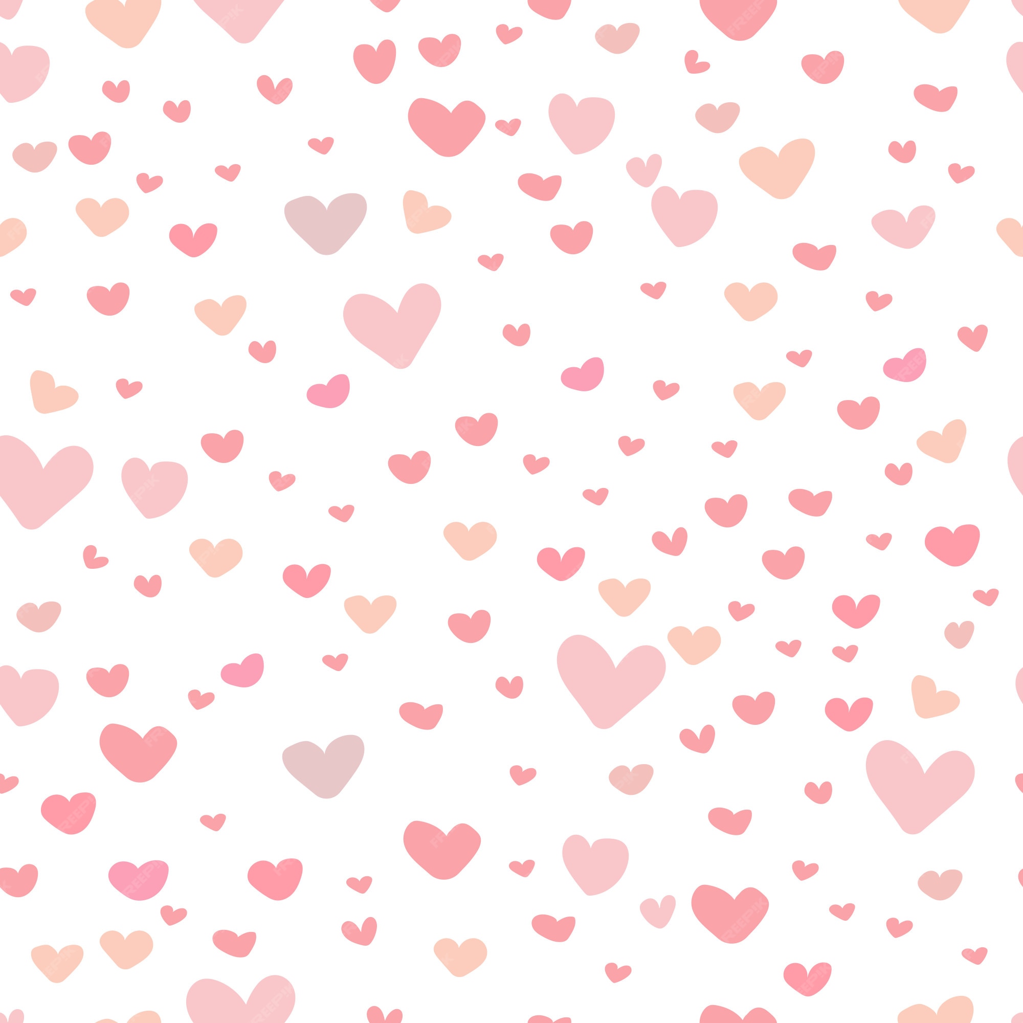 Premium Vector | Cute heart pattern background.