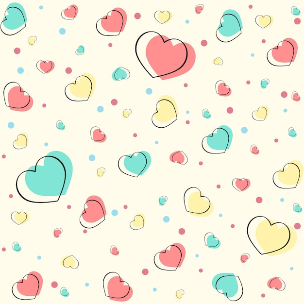 Cute heart seamless background