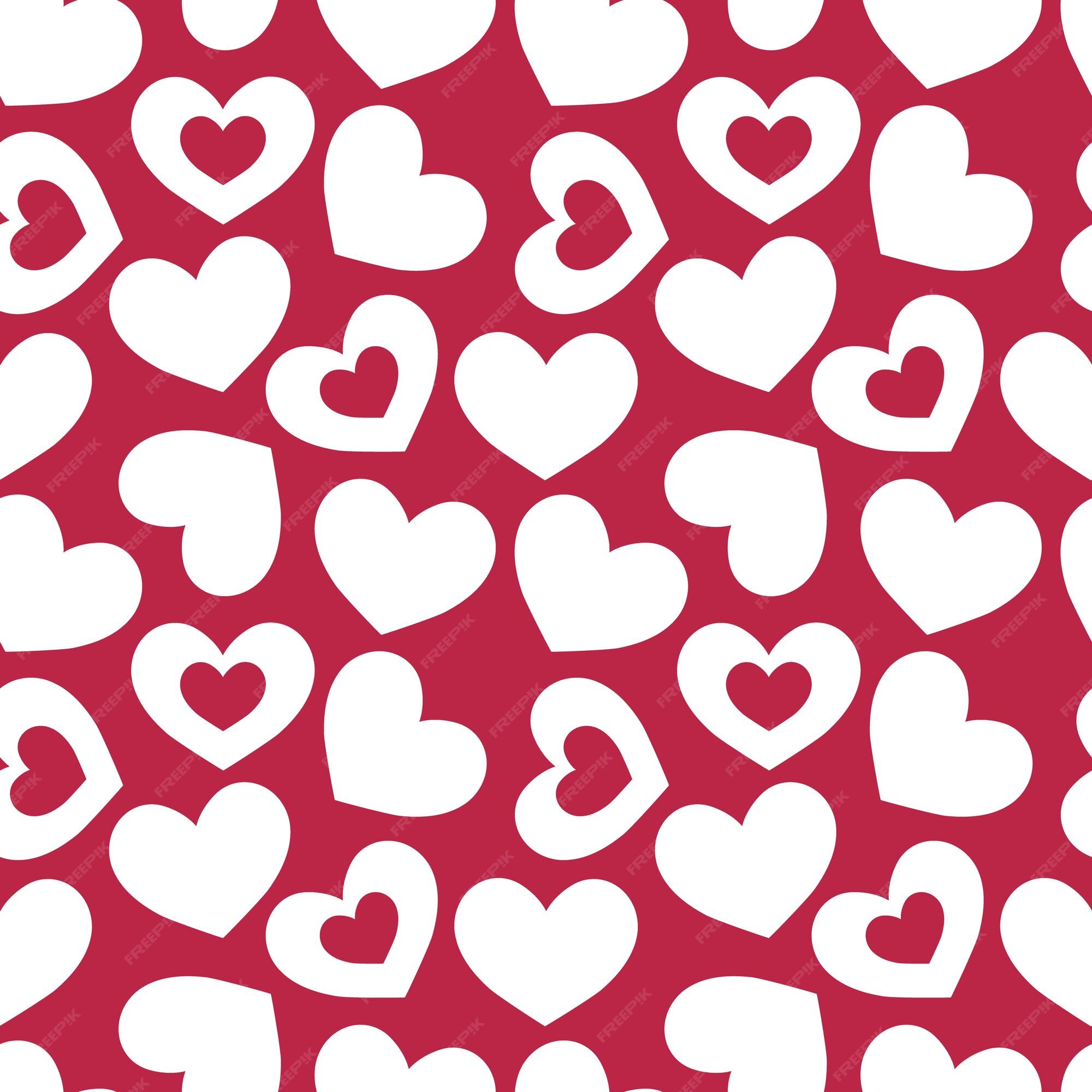 Premium Vector | Cute hearts pattern seamless valentine day ...