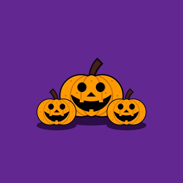 かわいいハロウィンかぼちゃイラスト デザイン