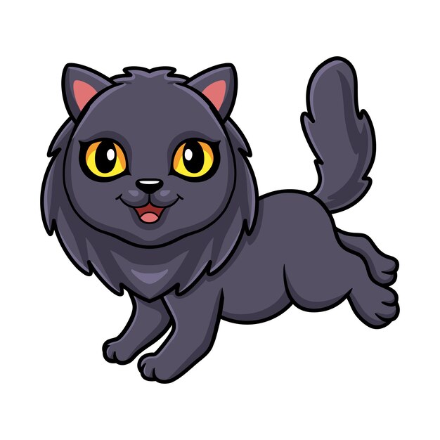 Cute highland fold cat cartoon