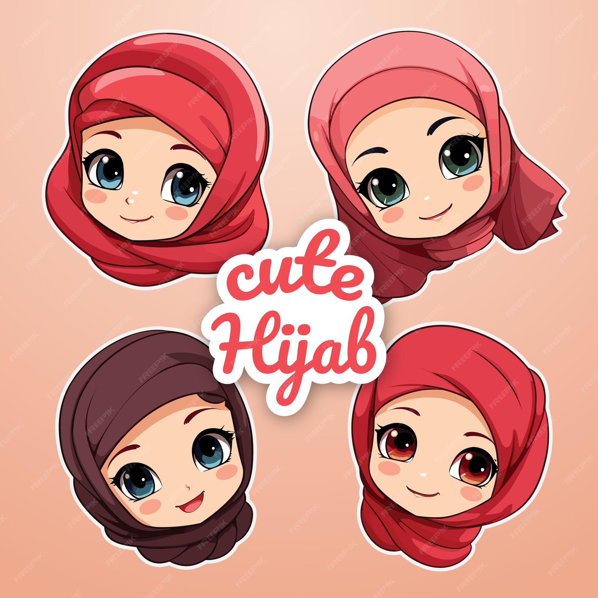 Anime Hijab Stickers for Sale