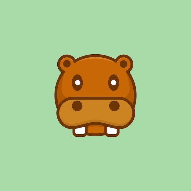 Cute Hippo Cartoon Design