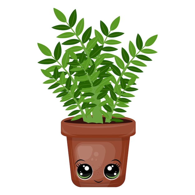 Vector cute home plant clipart for kids holidays and goods.  happy clip art home plant.