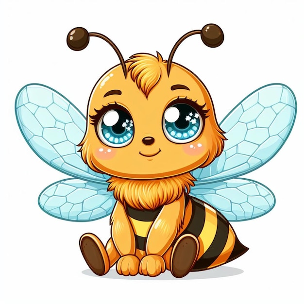 Cute Honey Bee Vector Cartoon illustratie