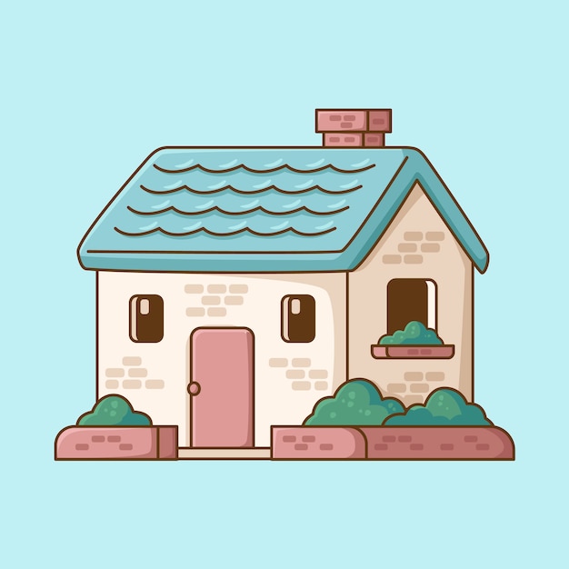 Vector cute house