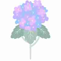 Vector cute hydrangea flower