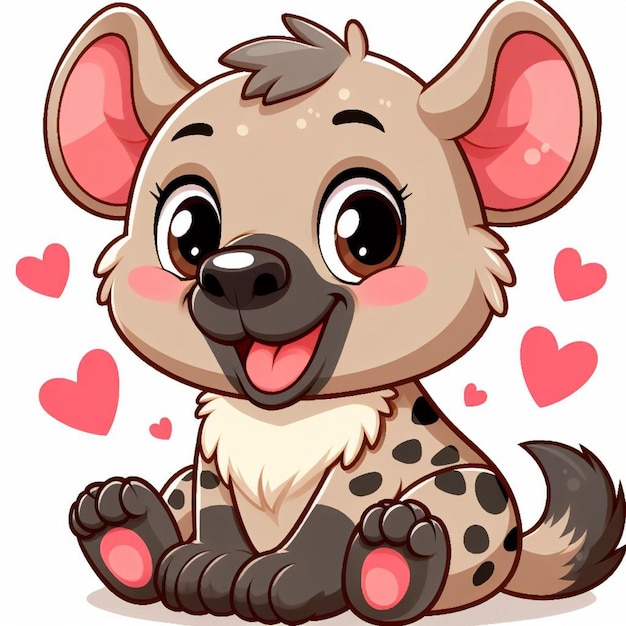 Cute Hyena Vector Cartoon illustration