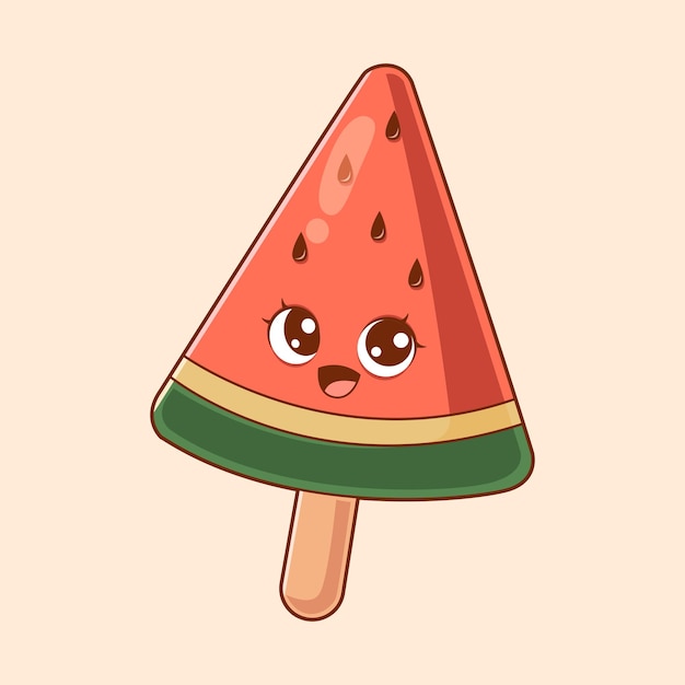 Vector cute ice cream character design illustration