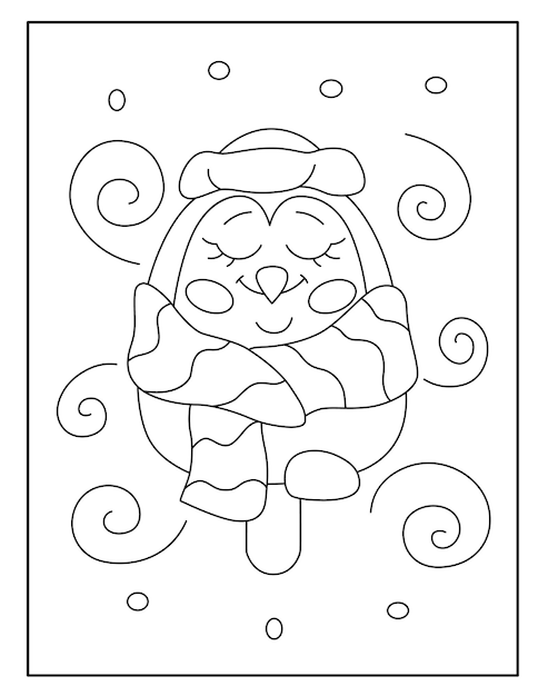 Cute ice cream coloring page